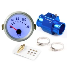 2'' 52mm Pointer Water Temp Temperature Gauge w/34mm Joint Pipe Sensor Adapter