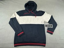 PRIMITIVE APPAREL Long Sleeve Pullover HOODIE Size: M -MEDIUM - BLUE/WHITE