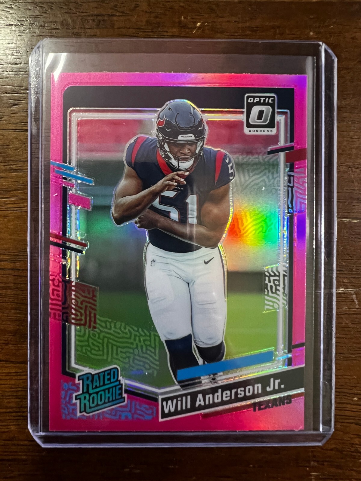 2023 Donruss Optic Football Pink Prizm Rated Rookie Will Anderson Jr #246