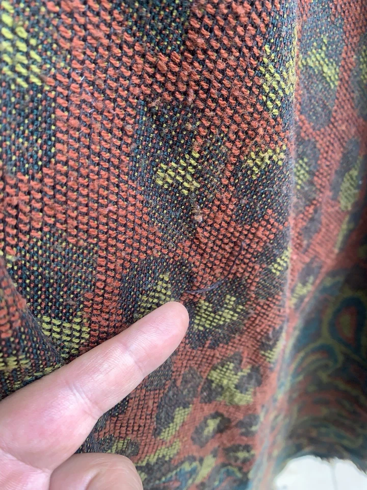 FENDI PAISLEY BOHEMIO VERDE ACRÍLICO bufanda chal 55/58 en HECHO EN ITALIA #A47 Foto 4 de 4