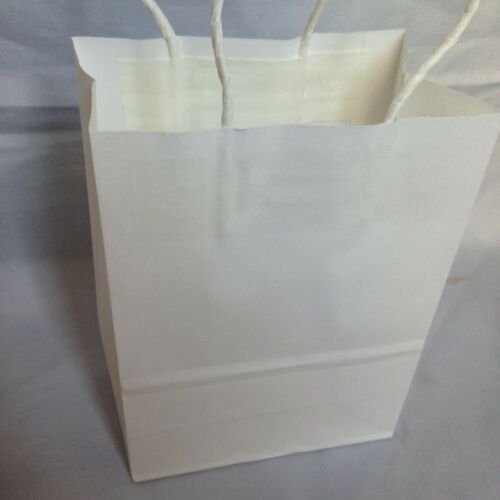 Gift Bags Kraft Paper Carrier Present Handles Wedding Birthday Bag 21cm x 15cm - Picture 8 of 14