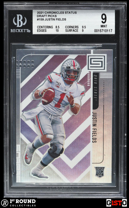 Justin Fields BGS 9: 2021 Panini Chronicles Draft Picks Status Rookie Gisto #159