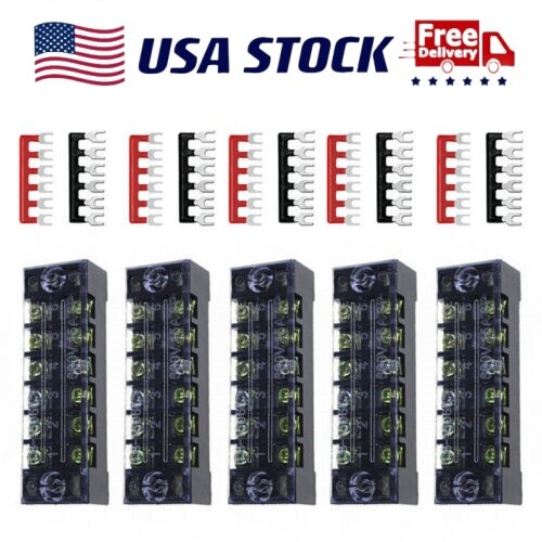 3x TB-1503 3 Positionen Zweireihig Abgedeckter Schraubklemmenblock 600V 15A Z8 E - Foto 11