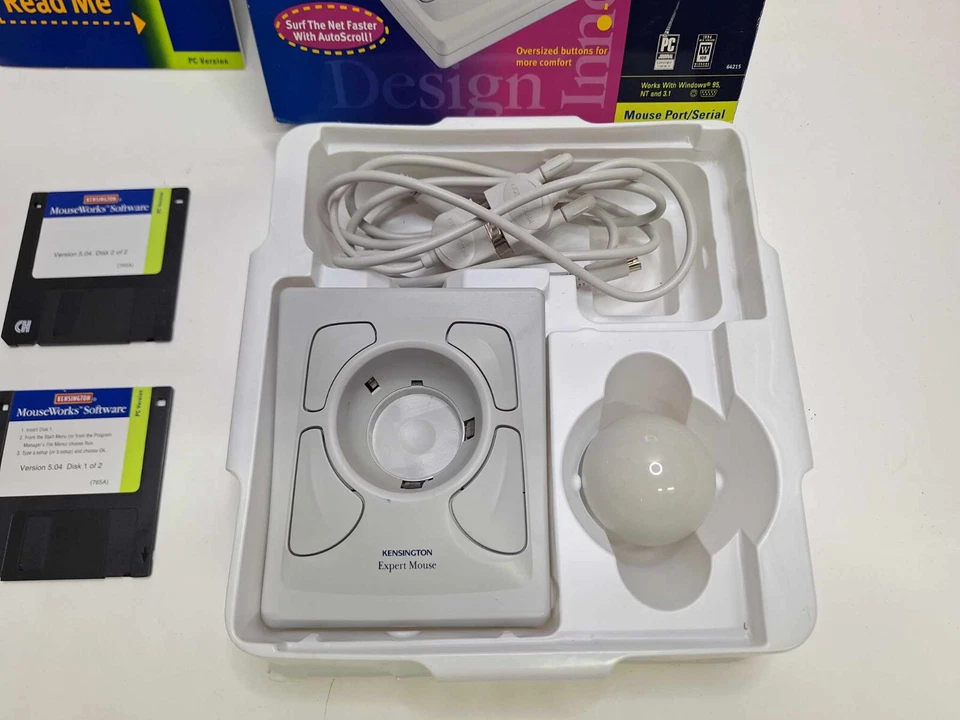 Kensington Expert Trackball Mouse Grey 4 Button Model 64215 - Good Condition! - Image 4 of 4