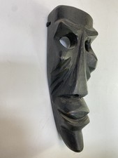 SCULTURA IN LEGNO MASCHERA MAMUTHONES SARDEGNA MAMOIADA CARNEVALE ARTIGIANATO