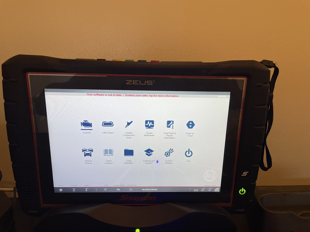 SNAP ON ZEUS SCANNER 22.2 SNAPON AUTOMOTIVE DIAGNOSTIC EEMS342A