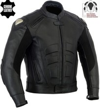 Speed Icon Mens Premium Quality Black Motorbike Motorcycle Armour Leather Jacket