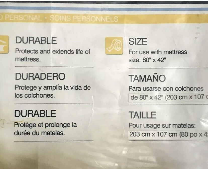 Lot Of (2) Bariatric Mattress Cover, With Zipper 42 X 80 X 6 Inch 15034