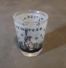 New York Shot Glass City Skyline Statue Of Liberty Empire State