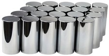 33mm Chrome Plastic Cylinder Lug Nut Covers Caps Thread On For Semi Truck 20pcs