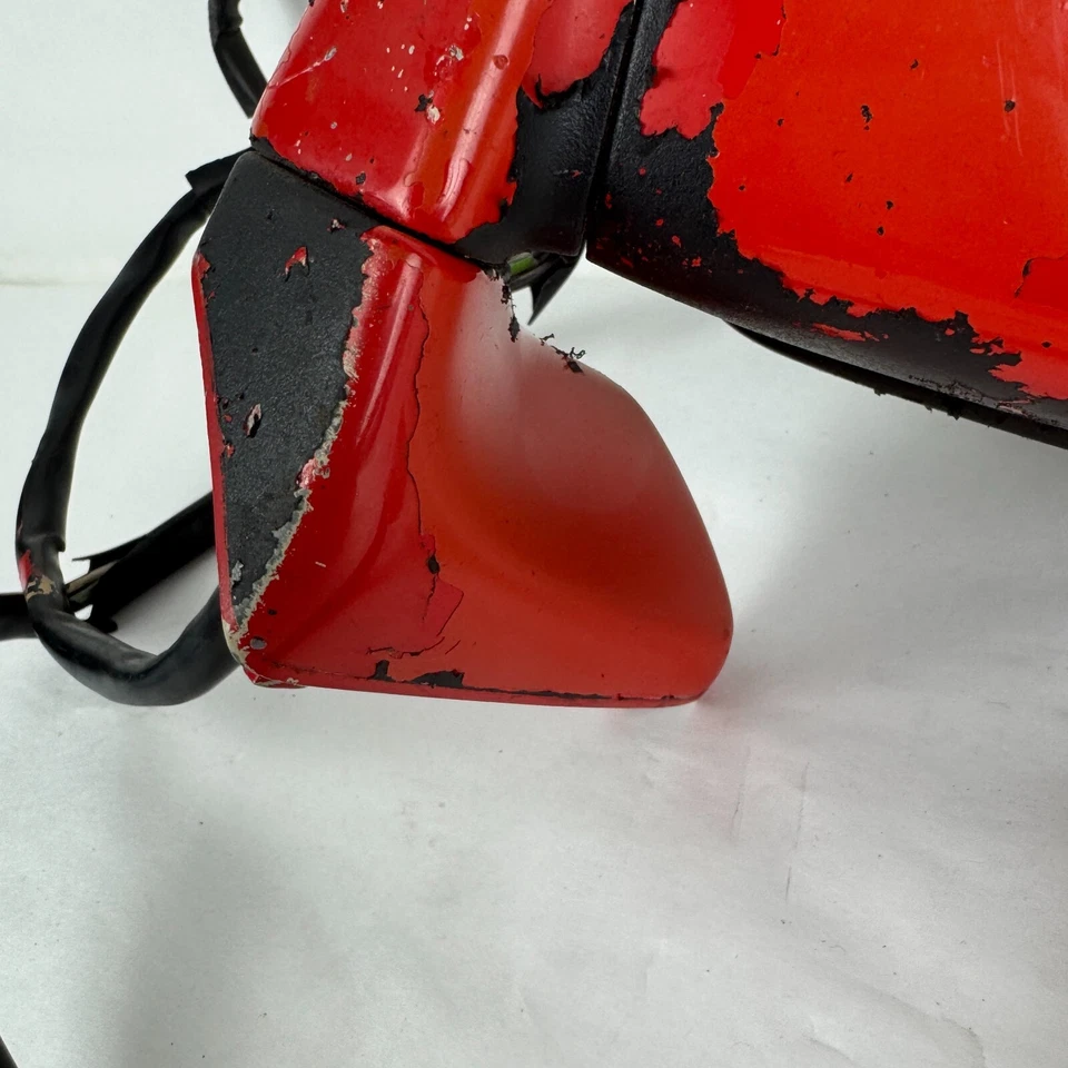 Porsche 911 964 928 944 1978-1989 conjunto de espejos retrovisores con bandera del lado del conductor izquierdo rojo Foto 4 de 4