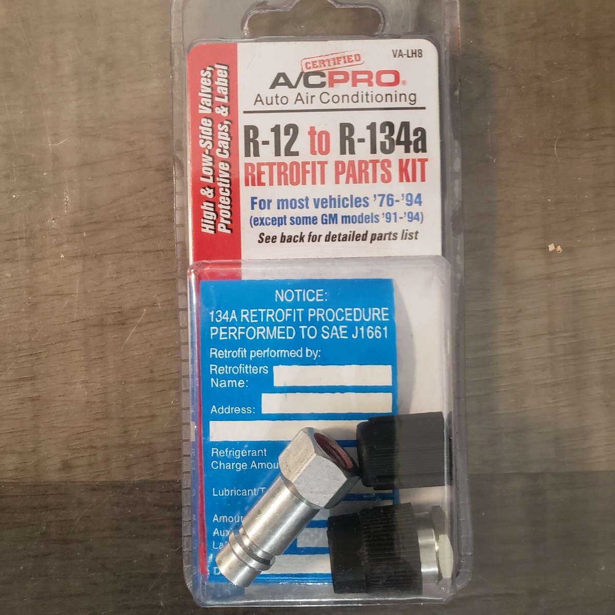 CERTIFIED AC PRO AUTO AIR CONDITIONER ADAPTOR VALVE CONVERTS AC