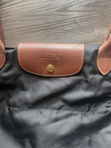 Bolso de Mano Longchamp Le Pliage Para Mujer Mediano Original Negro 0648259 - Imagen 2 de 4