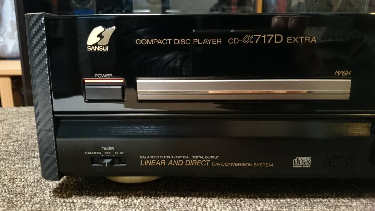 SANSUI CD-α717D Extra α-X Balanced CD Player Deck 27W Black SANSUI CD-α717D Extra α-X Balanced CD Player Deck 27W Black