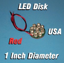 LED DISK - RED 1 INCH DIAMETER CIRCUIT BOARD 5MM LEDs