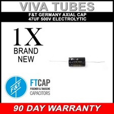 New F T Germany Typ A 47uF 500V Axial Capacitor 47 uF 500 VDC Cap Tube Audio