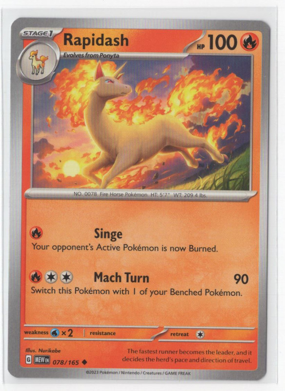 Pokemon Scarlet & Violet 151 - 078/165 Rapidash