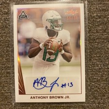 2021 Leaf Memories Draft RC Rookie Auto /99 Anthony Brown Jr.