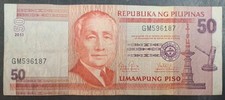 2013 Philippines 50 Piso P193d, GM596187, sigs Aquino III & Tetangco. 
