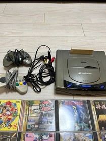 Sega Saturn Console HST-3220 Junk Soft 29 Games Bundle Gundam Evangelion Japan