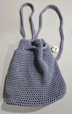 The Sak Crochet Mini Lavender Drawstring Backpack | eBay display picture 3