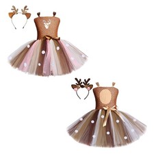 Weihnachten Rentier Tutu Kleid Kost&uuml;m Hirsch Kost&uuml;m Tutu Rock Outfit mit