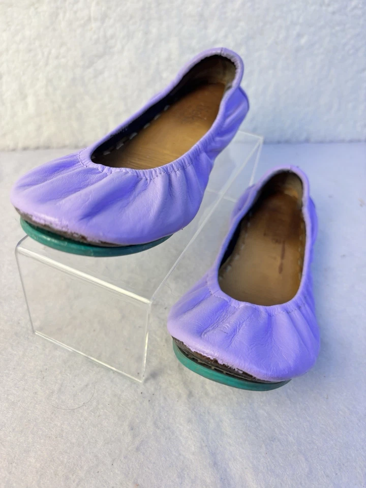 Corbatas de Gavrieli Plegables Ballet Planas Talla 7 Cuero Napa Púrpura Mate Foto 4 de 4