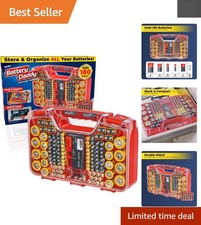 Clear Double-Sided Battery Storage Case with Locking Lid - Portable  Practical