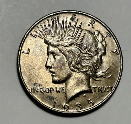 1935 S PEACE DOLLAR AU DETAILS