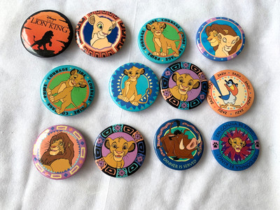 12 Disney Lion King Pin Back Buttons Simba Nala Zazu Timon Pumbaa 2 Duplicates