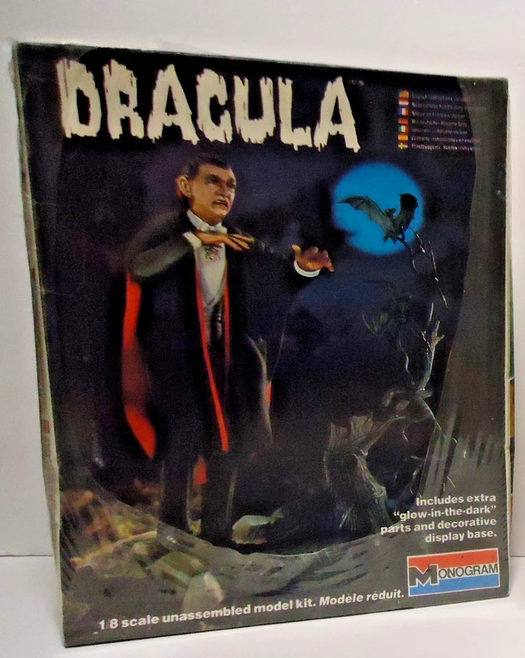DRACULA & THE WOLFMAN GLOW IN THE DARK MODEL KIT MONOGRAM ATLANTIS AURORA RARE - Image 2 of 4