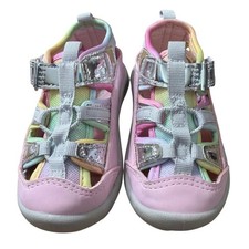 OshKosh B' Gosh Toddler Girls Everplay Durable Play Sandal Rainbow PInk Size 6 M