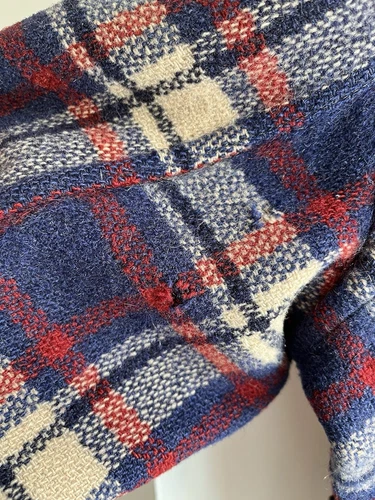 1940s Vintage WW2 Sportclad Plaid Cinch-Back Short Wool Jacket Antique Workwear - Picture 15 of 24