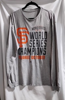 San Francisco Giants 2014 World Series Champs Xl Mens L Gray Long Sleeve See Dis