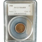 1900-P Indian Head Small Cent MS64RB PCGS Business Strike Bronze