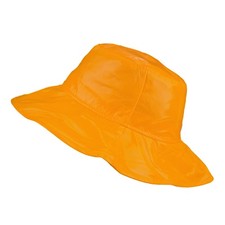 Wide-Brimmed Vinyl Rain Hat 16-Orange/XL