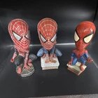 Marvel Spider-Man Plastic Bobblehead Figure Set Comics Collectible Lot of 3
