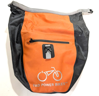 Rad Power Bikes Waterproof Cycling Orange Black Pannier Bag