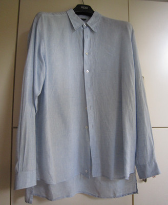 hellblaues LORENZINI Hemd reines Leinen XL - Vintage Ende 90er - UNISEX