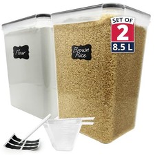 8.5L Airtight Food Storage Containers with Lids 2 Sets Kitchen Organizers