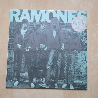 RAMONES Ramones Australian blue/pink marbled vinyl LP Aim Records 1987