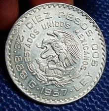 10 Pesos 1957 Silver Mexican Coins (1905-Now) for sale | eBay