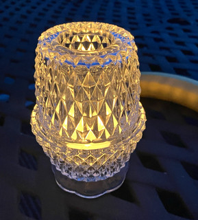 Clear Candle Holder Diamond Point Fairy Lamp