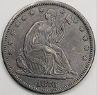 1876 S San Francisco Mint Seated Liberty Half Dollar Extremely Nice High Grade
