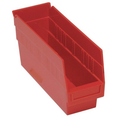 QUANTUM STORAGE SYSTEMS QSB801RD Shelf Bin,Red,Polypropylene,8 in 33Z286