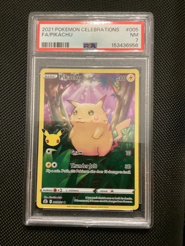 2021 Pokemon Celebrations Full Art Pikachu PSA 7