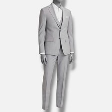 Calvin Klein Men's Gray Wool Blend Jacket  Pants 2 Piece Set 42S 34W 27L