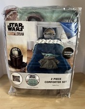 MANDALORIAN Star Wars GROGU 2 Piece Twin Full Comforter Set Reversible NEW