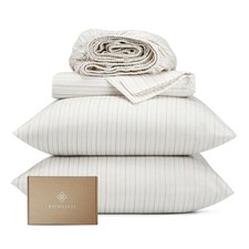 100 Organic Cotton Sheets, 300 Thread Count 4-Piece GOTS Certified Bed Sheet...