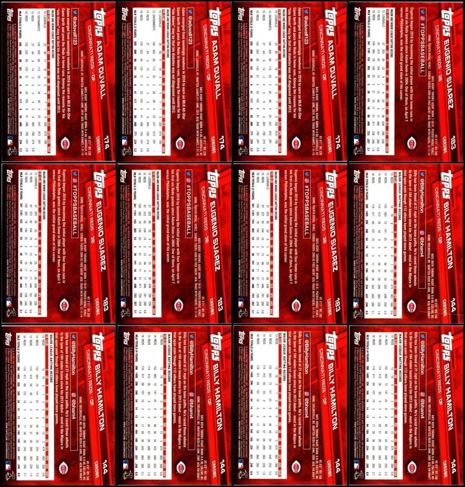 Lote de tarjetas 2017 Topps Chrome Cincinnati Reds (17) - Oferta exclusiva - ¡Actúa rápido! Foto 3 de 4